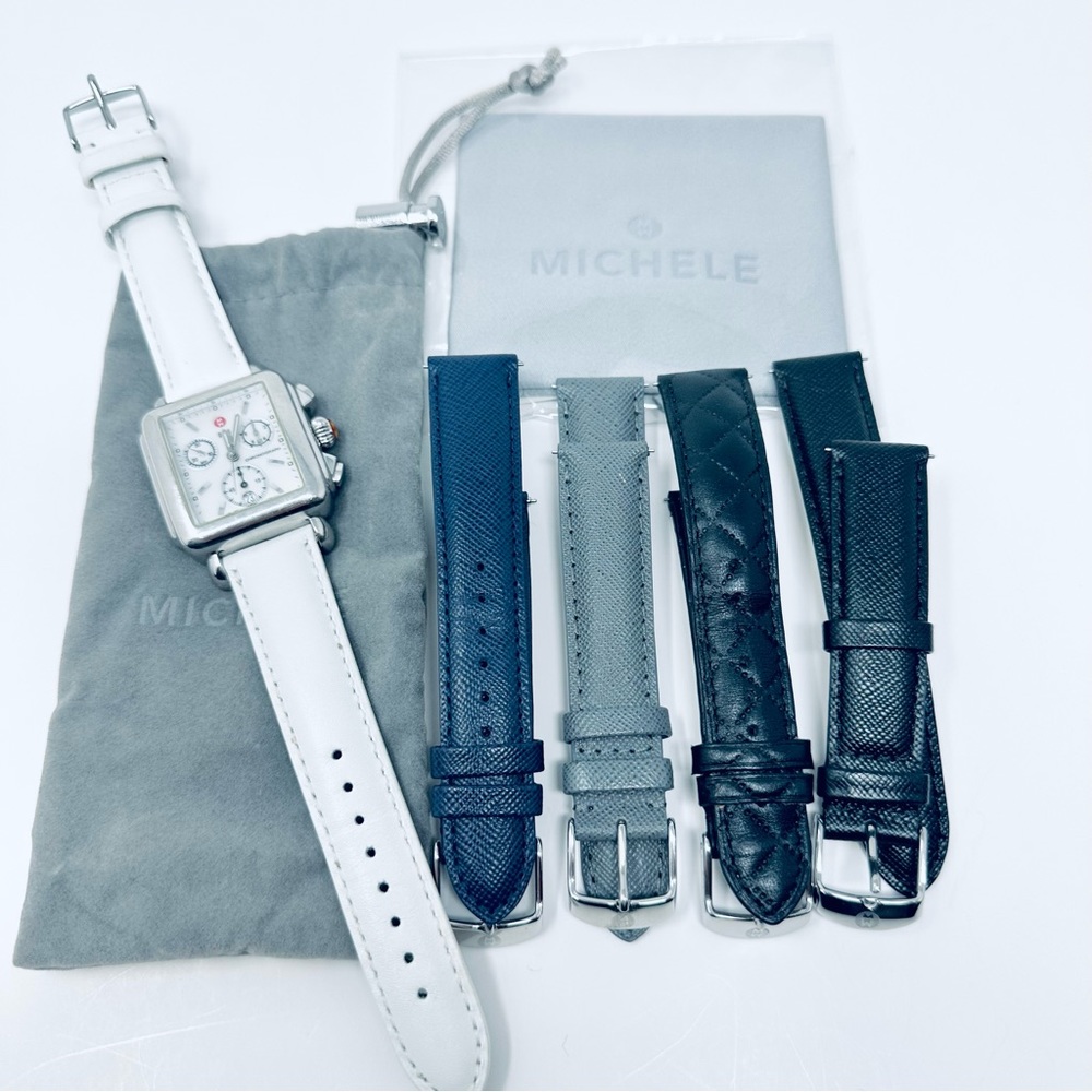 MICHELE DECO WATCH SET WITH STRAPS